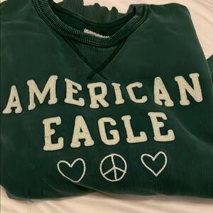 American Eagle Outfitters Forest Green Pullover